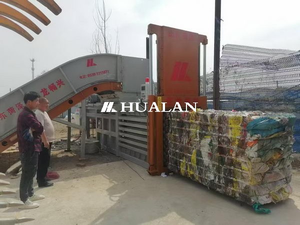 PP woven plastic bag compressor baler China Hualan